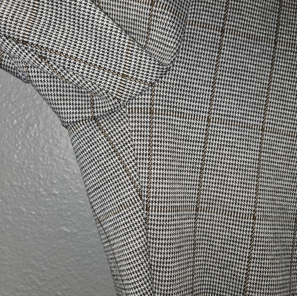 Loft Pull On Plaid Houndstooth Ankle Skinny Pants Size Medium - Picture 10 of 15